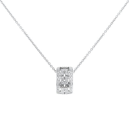 [Kincade Jewelrys]PARENTESI NECKLACE SILVER DIAMOND