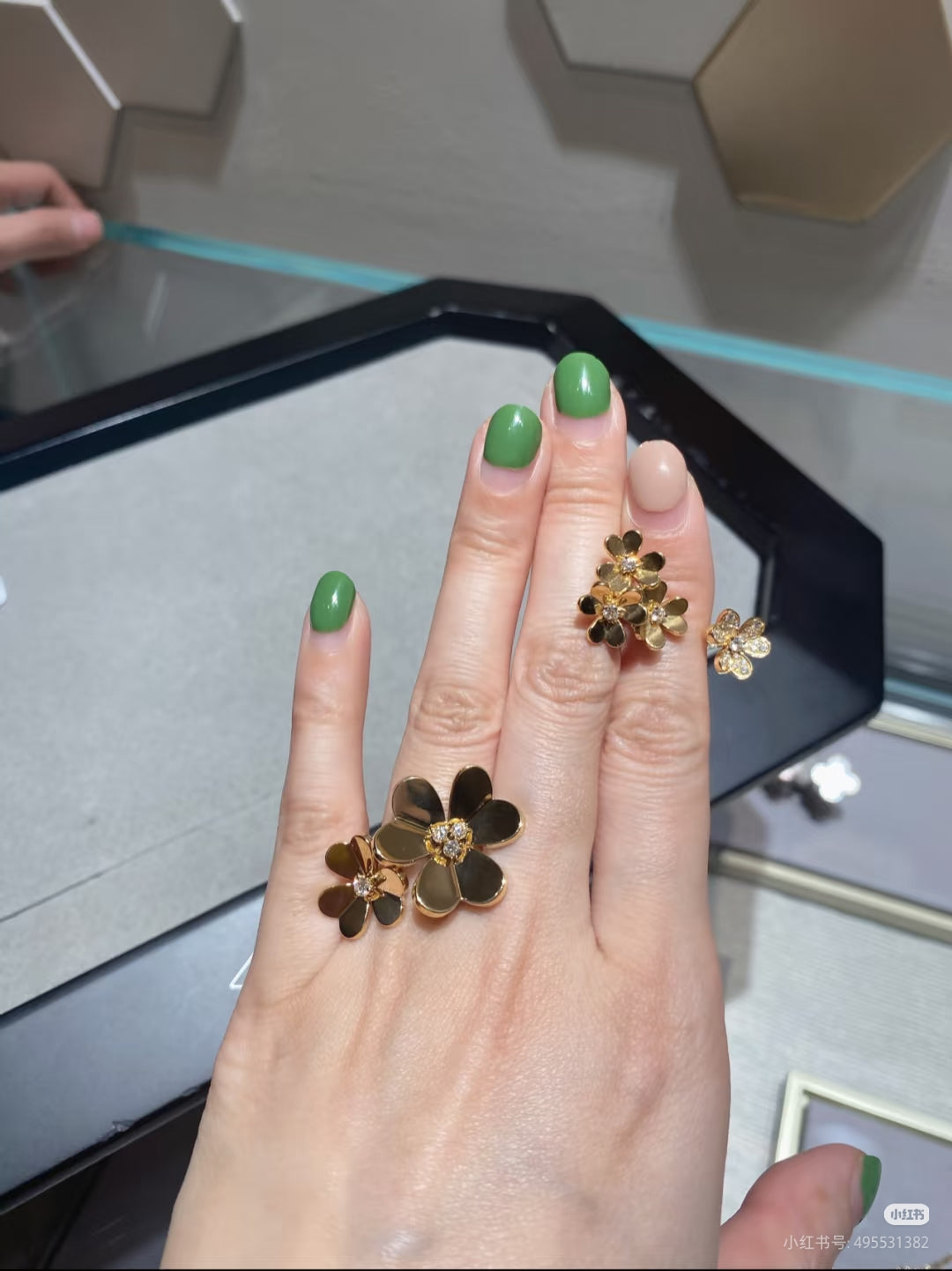 [Kincade Jewelrys]FRIVOLE GOLD 4 FLOWERS RINGS