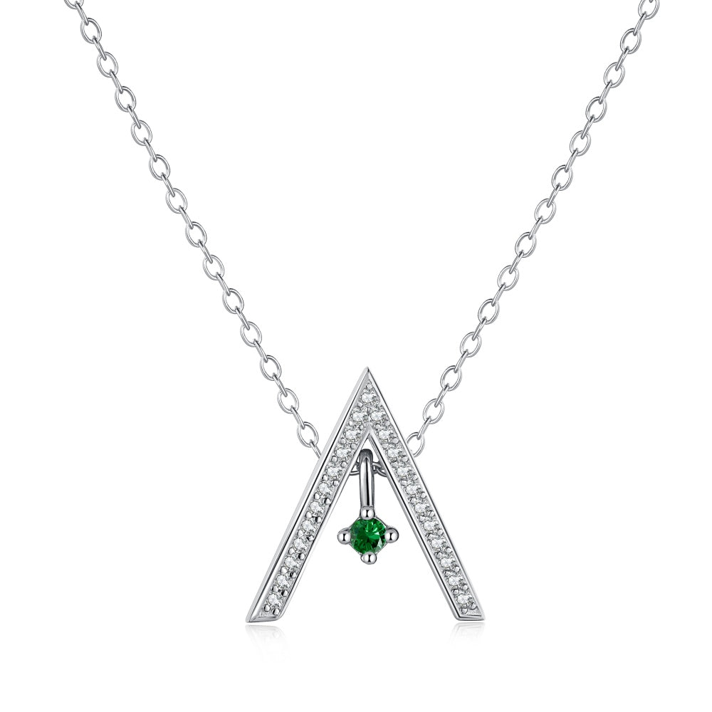 [Kincade Jewelrys]Sparkling "A" Shape Necklace