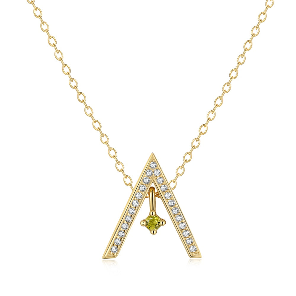 [Kincade Jewelrys]Sparkling "A" Shape Necklace