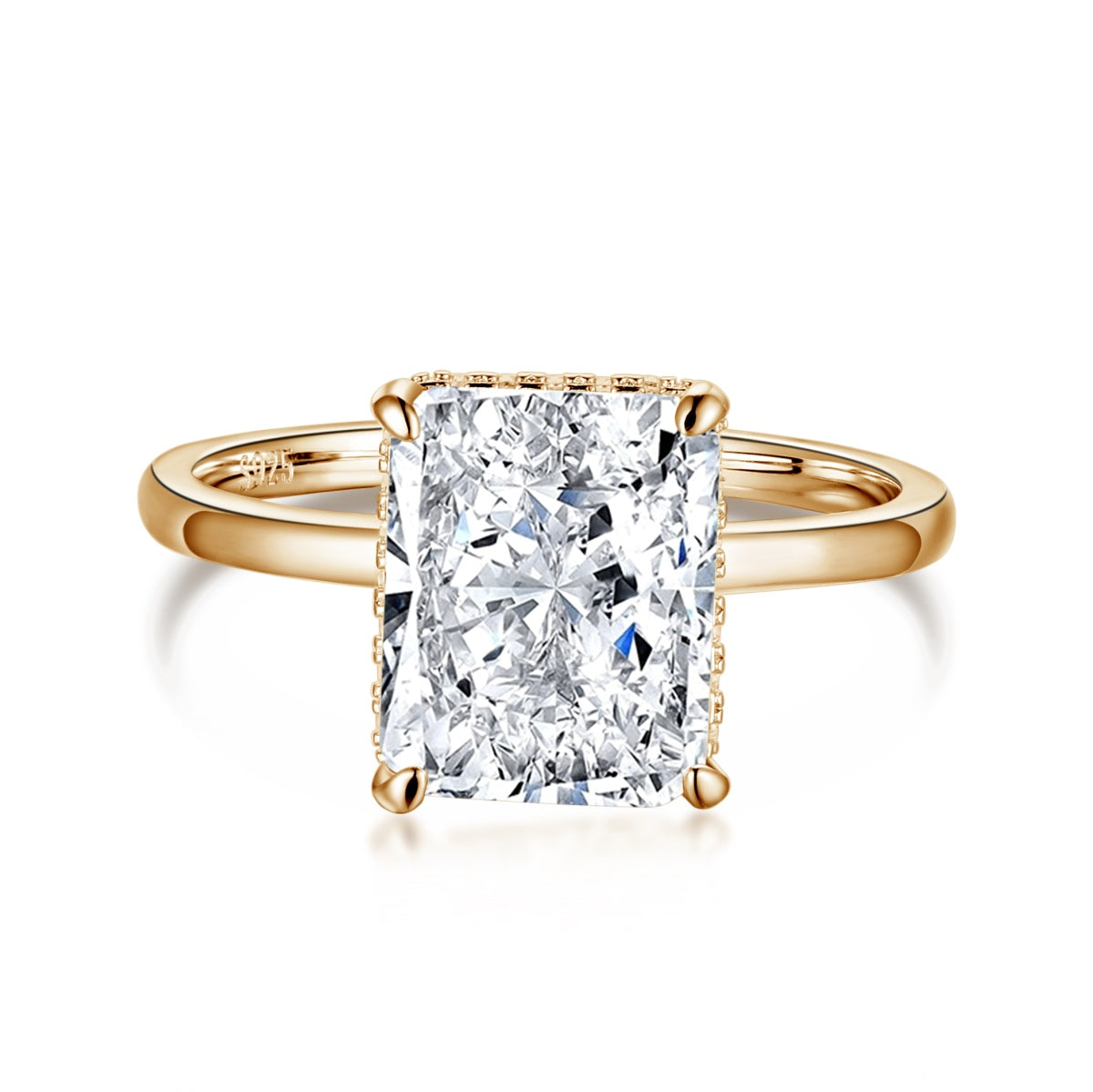 [Kincade Jewelrys]4.0 Carat Ornate Enchanting Radiand Cut Banquet Ring