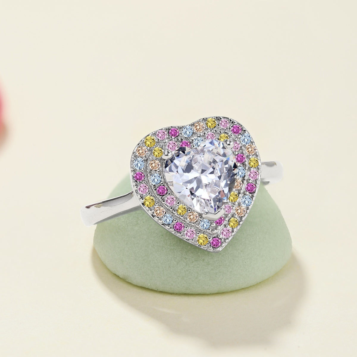 [Kincade Jewelrys]Delicate Ebullient Heart Shape Wedding Ring