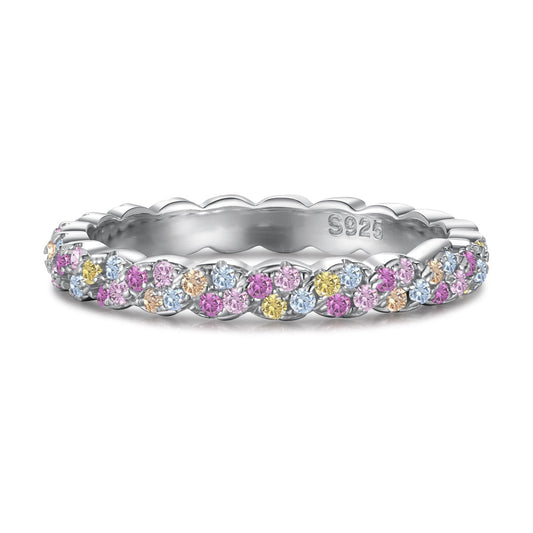 [Kincade Jewelrys]Dainty Ebullient Round Cut Daily Ring