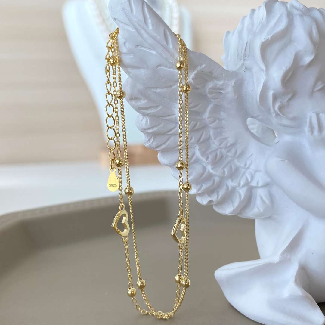 [Kincade]Dainty Double Layer Love Heart Bracelet