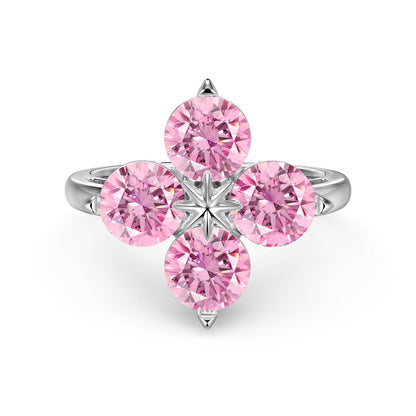 [Kincade Jewelrys]Four-Leaf Clover Eight-Pointed Star Ring