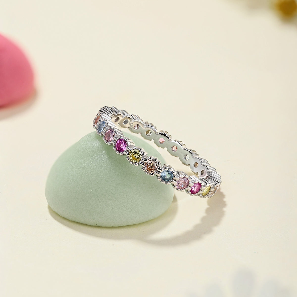 [Kincade Jewelrys]Exquisite Colorful Round Cut Party Ring
