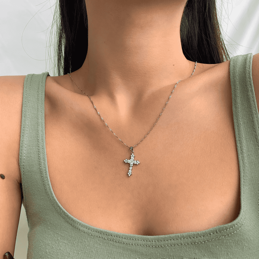 [Kincade Jewelrys]Delicate Cross Shape Necklace