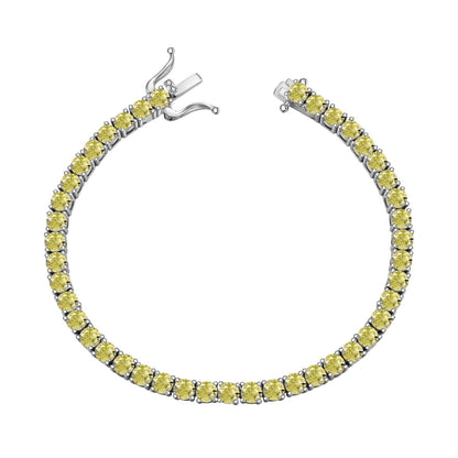 [Kincade Jewelrys]Ornate Dazzling Round Cut Tennis Bracelet