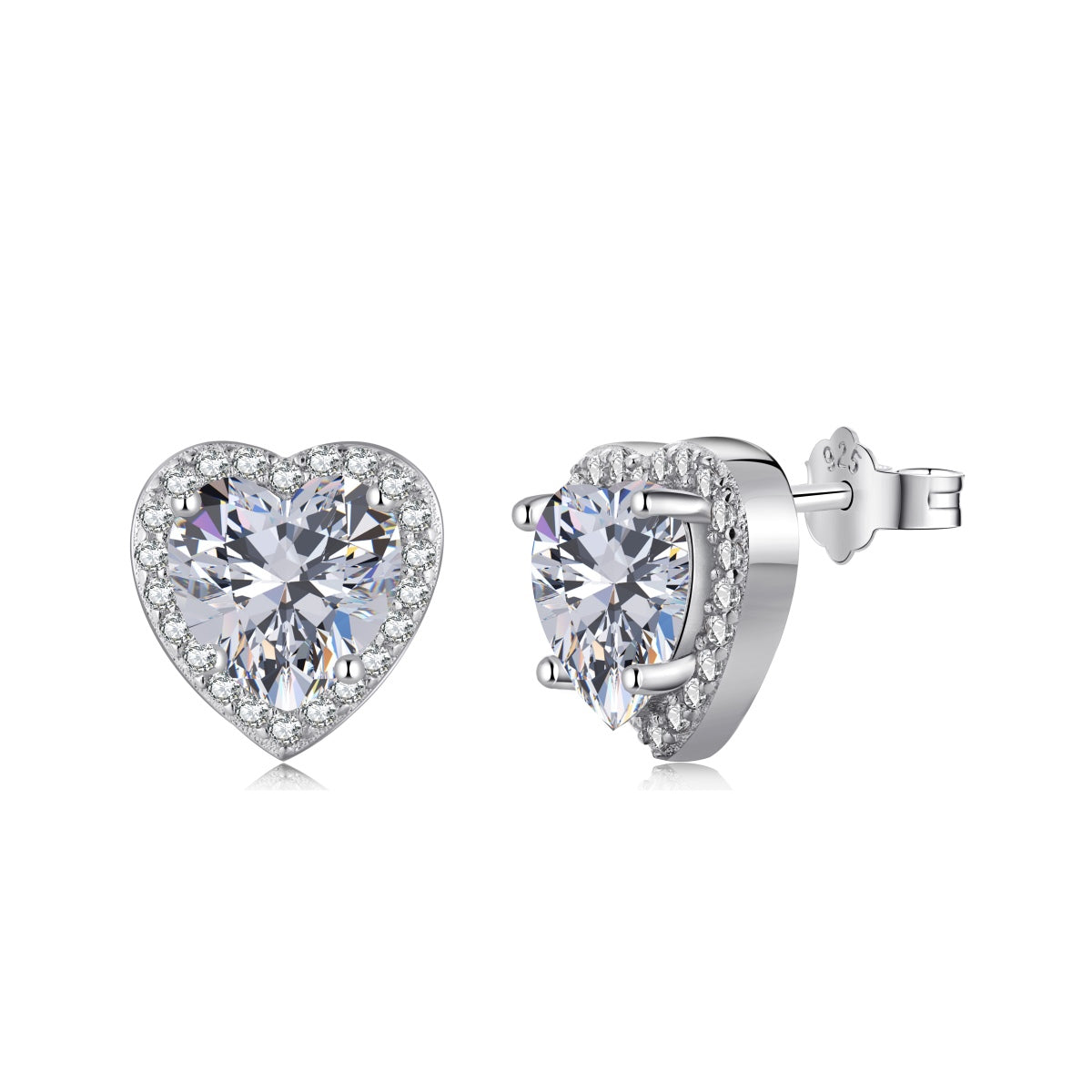 [Kincade Jewelrys]Sparkling Heart Shape Lover Earrings