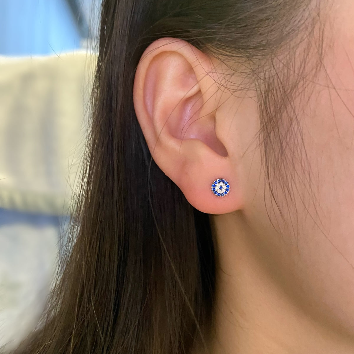 [Kincade]Devil's Eye Ear Bone Nail Earrings