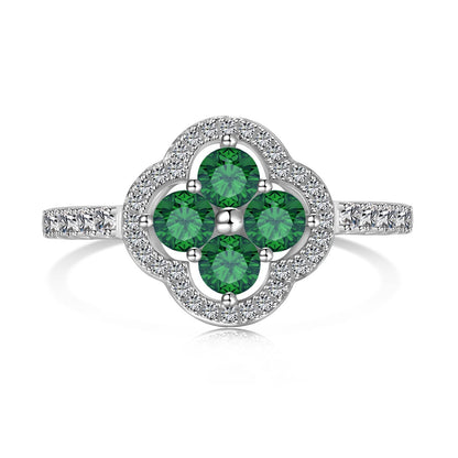 [Kincade Jewelrys]Four Leaf Clover Flower Design Ring