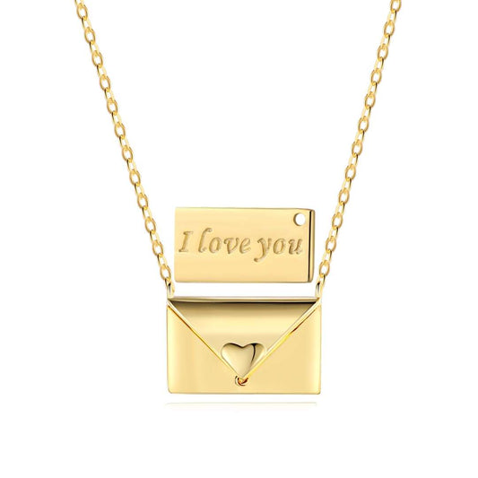 [kincade]Envelope Heart Shape Mother's Day Necklace