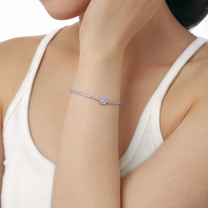 [Kincade Jewelrys]Luxurious Dazzling Square Shape Banquet Bracelet