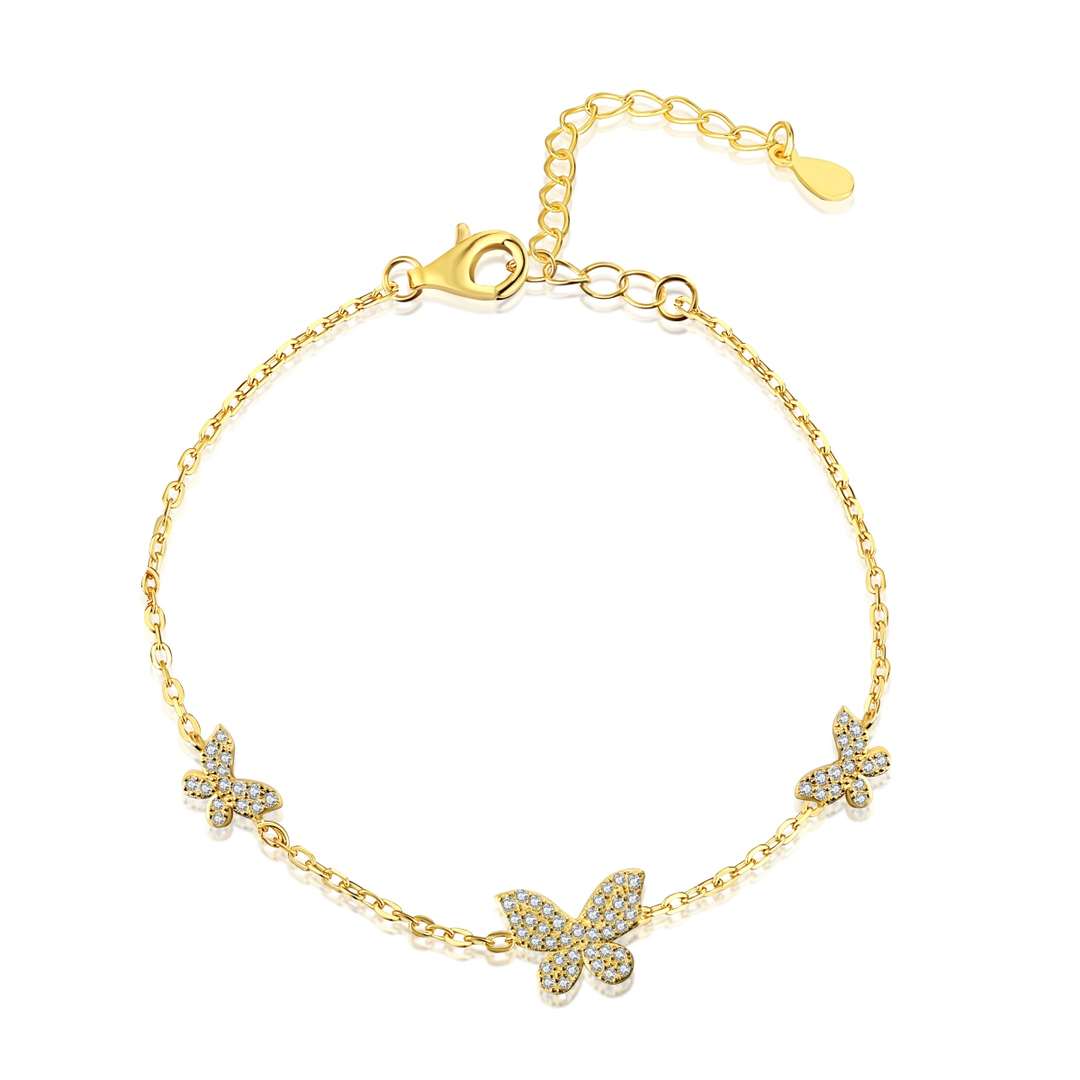 [Kincade Jewelrys]Delicate Butterfly Pendant Bracelet