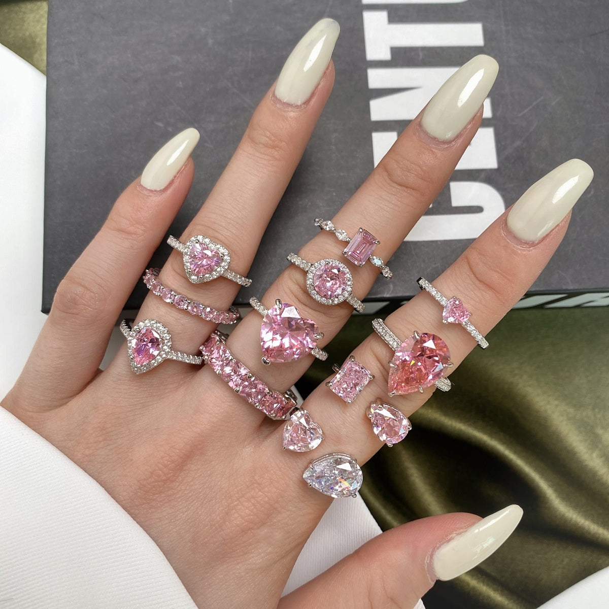 [Kincade Jewelrys]0.5 Carat CaratEternity Charming Heart Shape Lover Ring