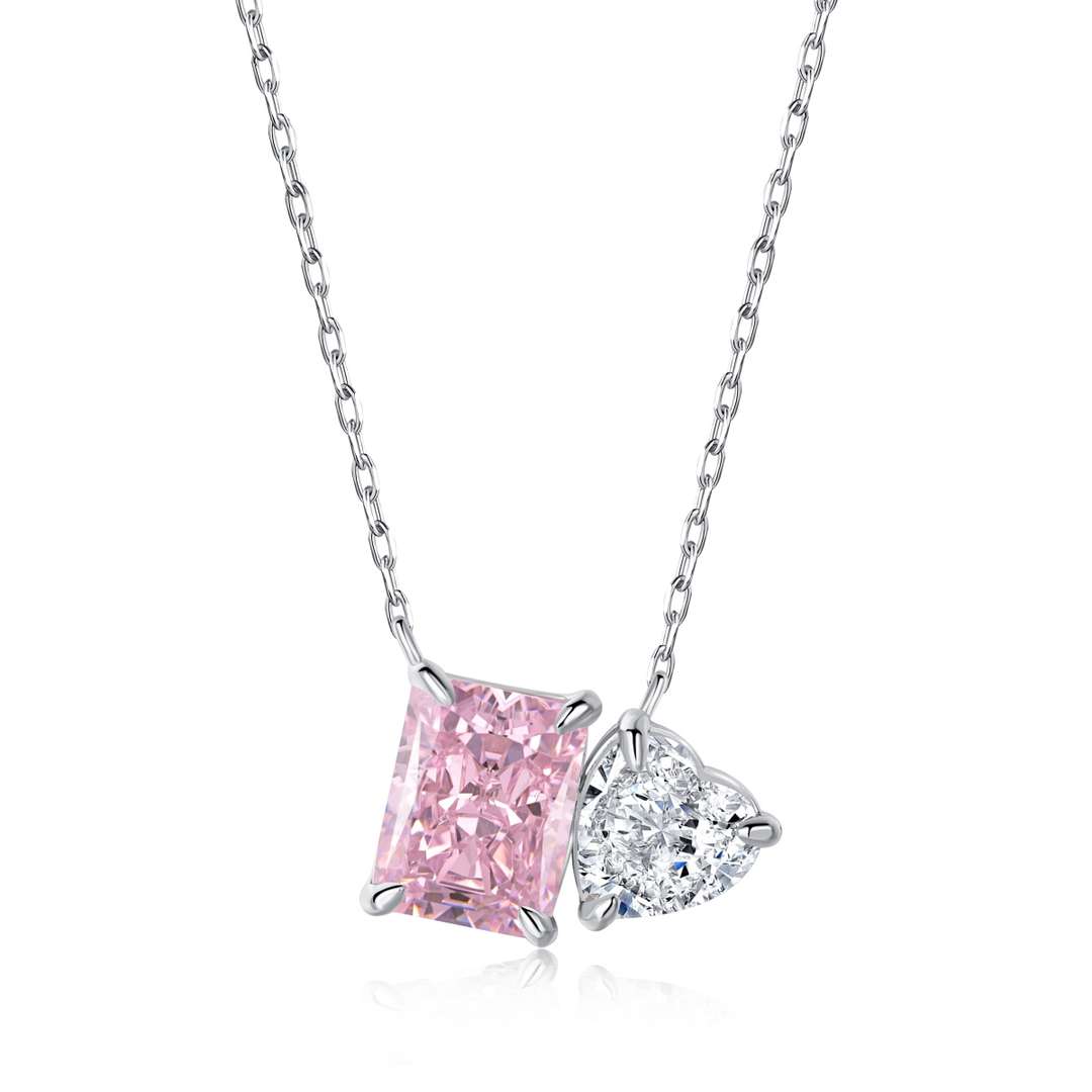 [Kincade Jewelrys]Dazzling Square & Heart Shape Necklace