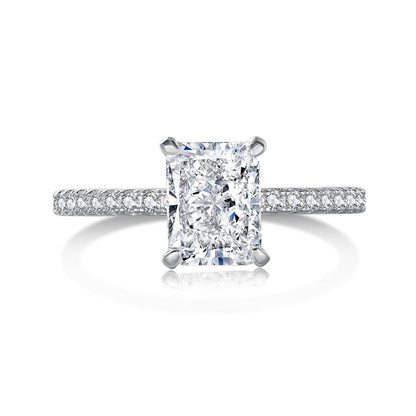 [Kincade Jewelrys]2.0 Carat Dazzling Sparkling Radiant Cut Party Ring