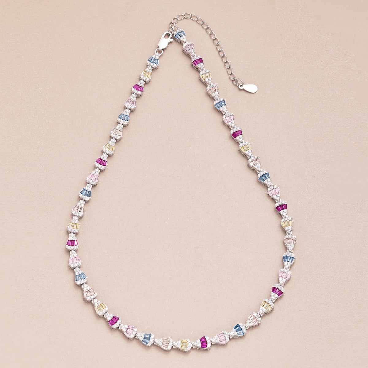 [Kincade Jewelrys]Radiant Colorful Rainbow Necklace