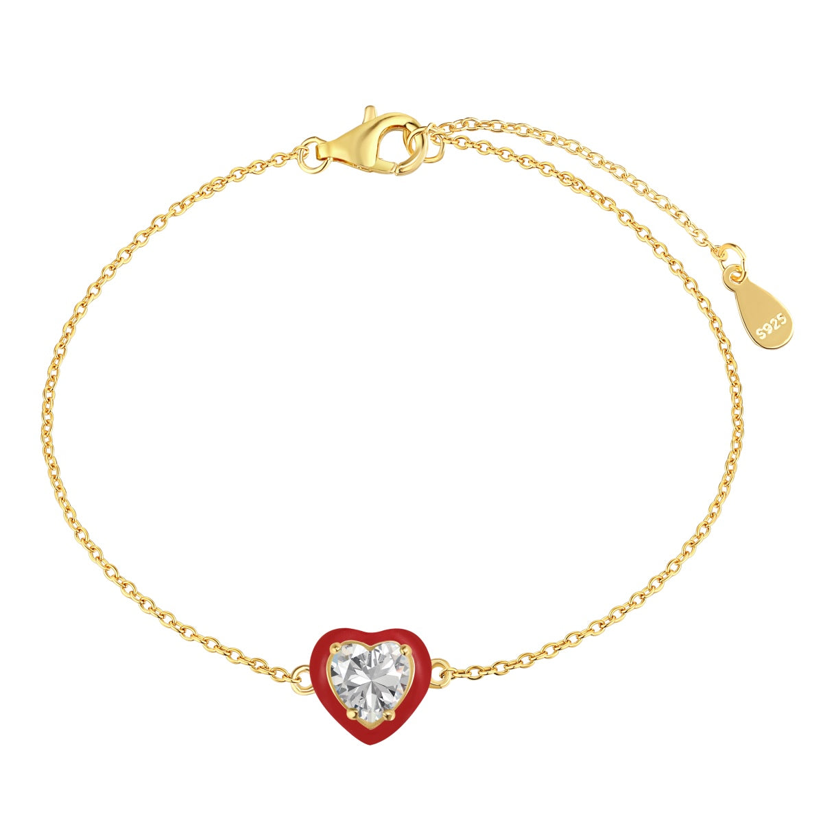 [Kincade Jewelrys]Sparkling Romantic Heart Shape Lover Bracelet