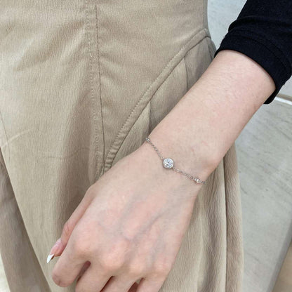 [Kincade Jewelrys]Dazzling Round Cut Shape Bracelet