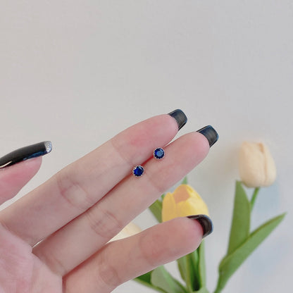 [Kincade Jewelrys]Sparkling Colorful Round Shape Earrings