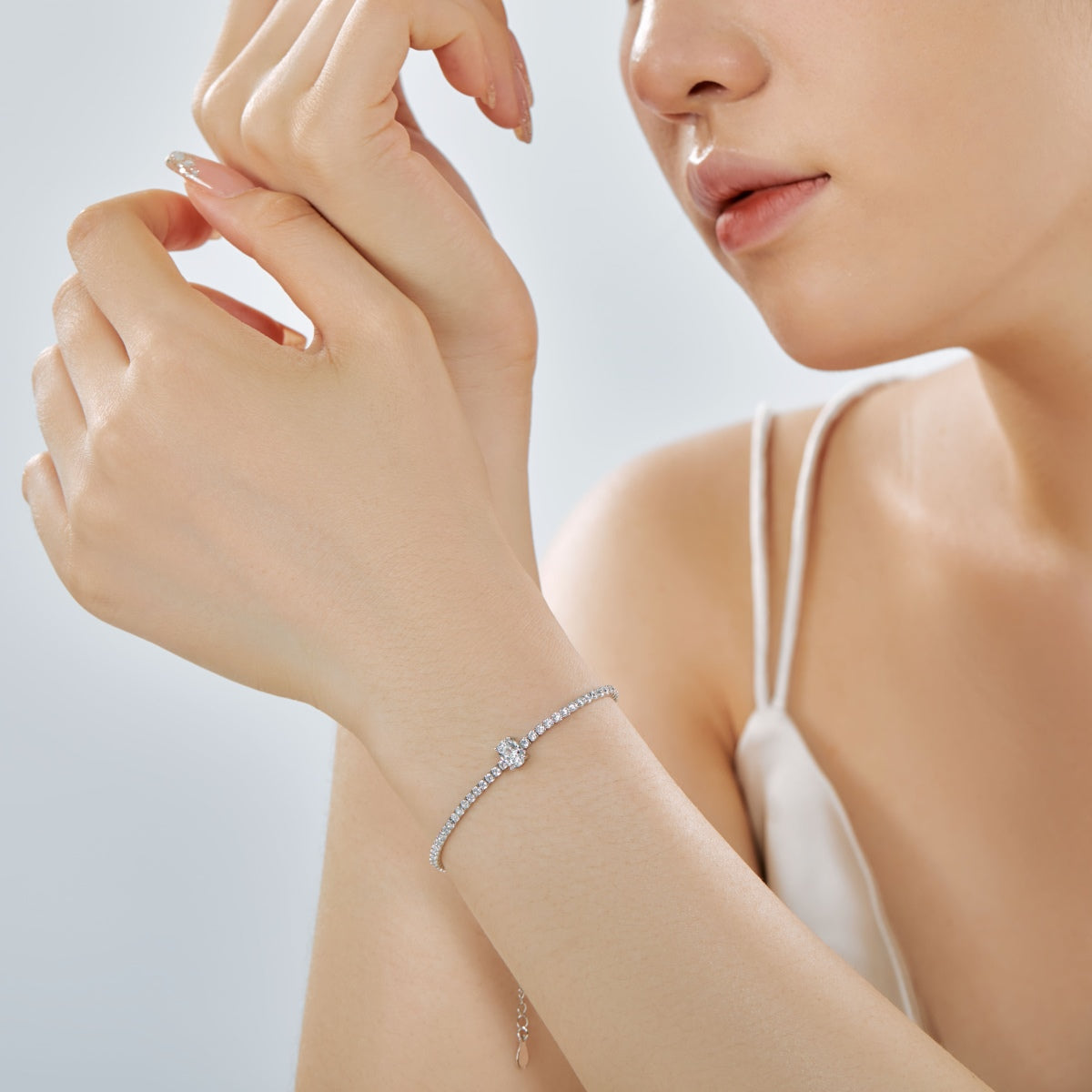 [Kincade Jewelrys]0.75 Carat Exquisite Oval Cut Daily Bracelet