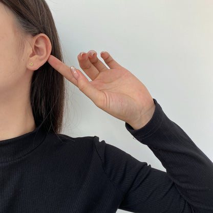 [Kincade Jewelrys]Sparkling Colorful Round Shape Earrings