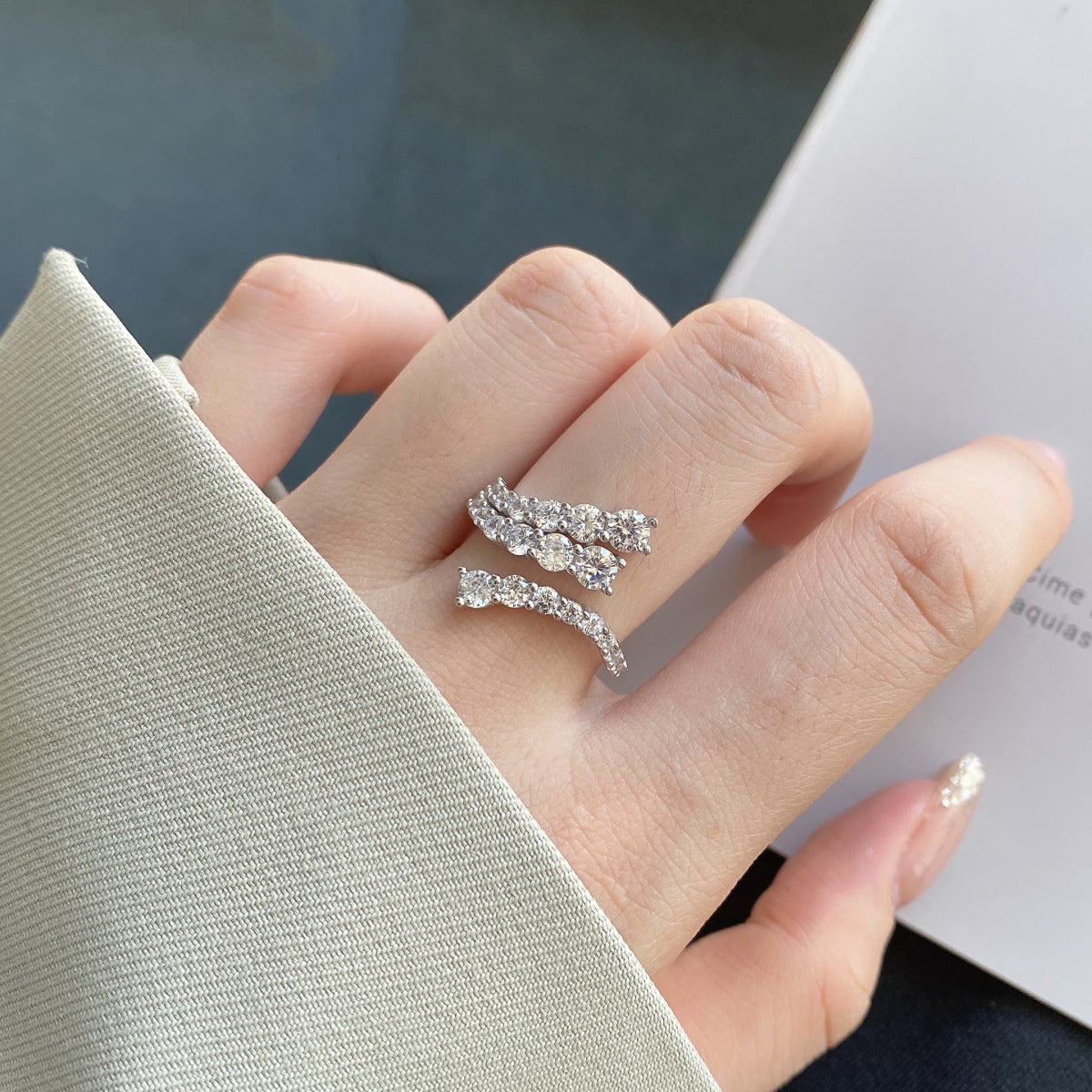 [Kincade Jewelrys]Unique Vivid Snake Shape Daily Ring