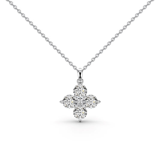 [kincade]Four-Leaf Clover And Eight-Pointed Star Necklace