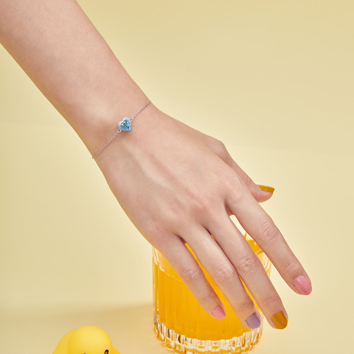 [Kincade Jewelrys]Sparkling Romantic Heart Shape Lover Bracelet