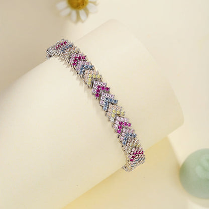 [Kincade Jewelrys]Ornate Sparkling Round Cut Party Bracelet