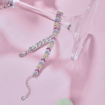 [Kincade Jewelrys]Ornate Sparkling Round Cut Party Bracelet