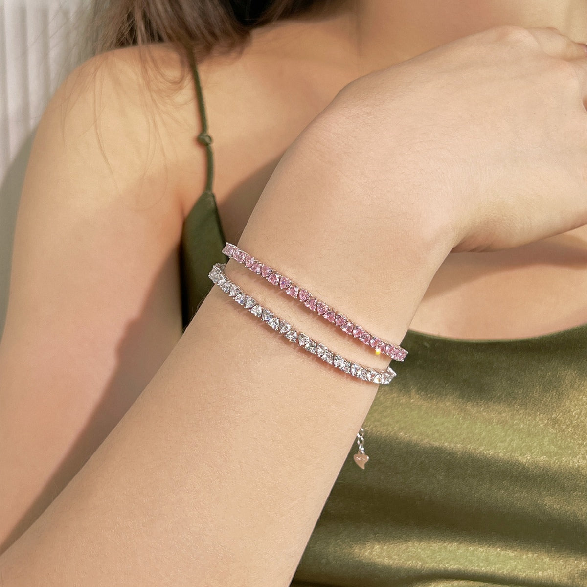 [Kincade]Dazzling Romantic Heart Shape Lover Bracelet