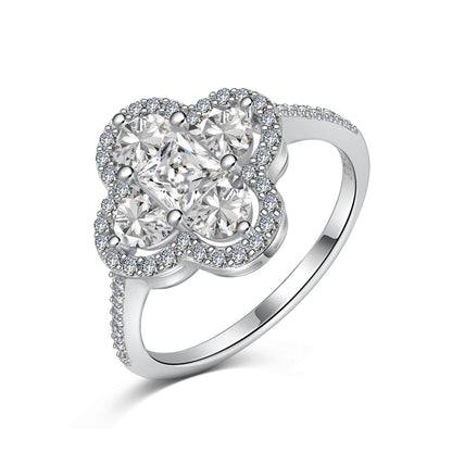 [Kincade Jewelrys]Luxurious Eternity Flower Shape Banquet Ring