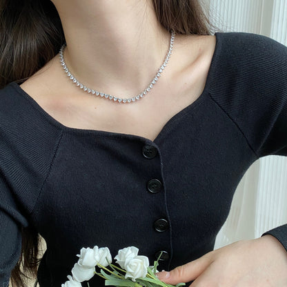 [Kincade Jewelrys]Ornate Heart Cut Tennis Necklace