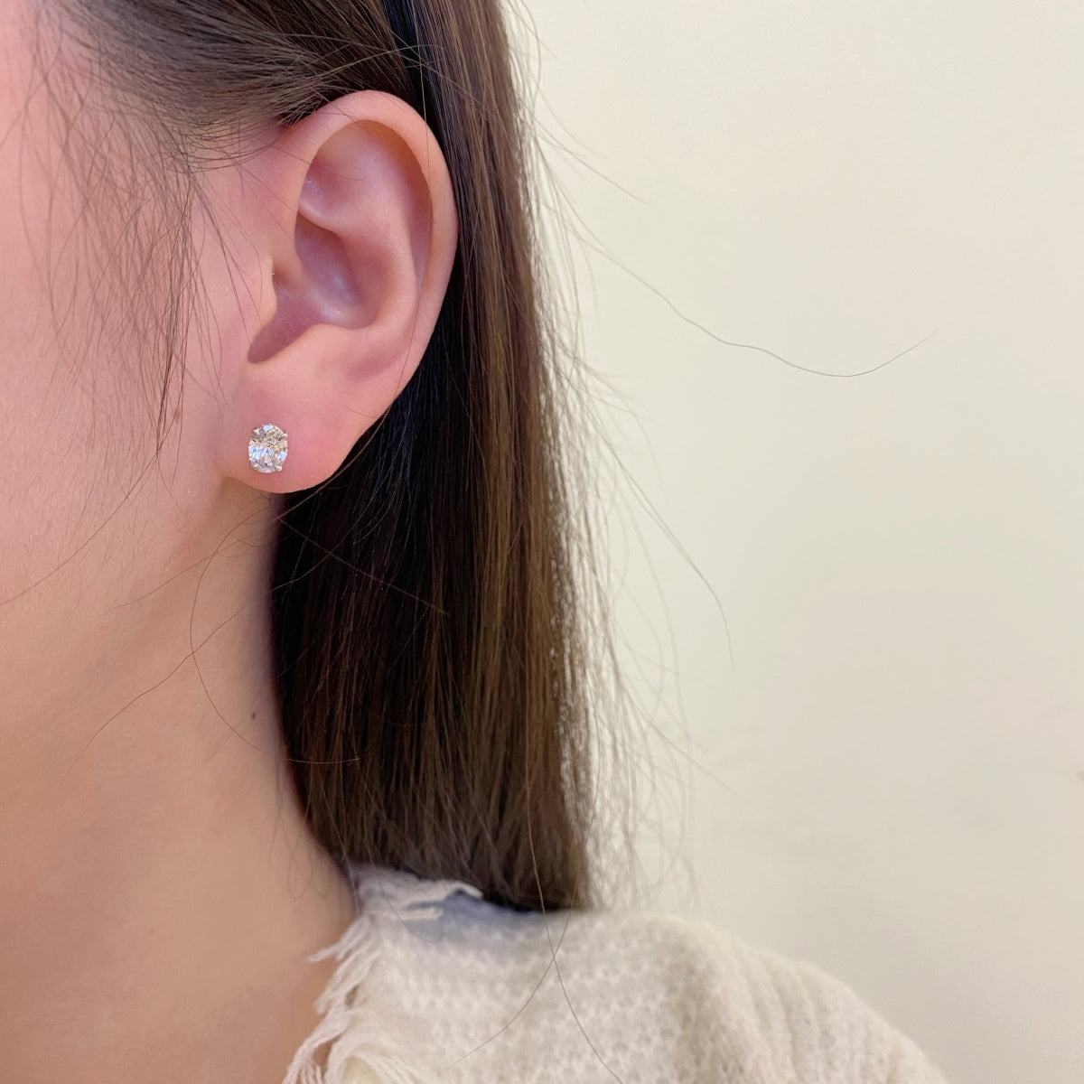 [Kincade Jewelrys]Oval Classic Dignified Elegant Earrings