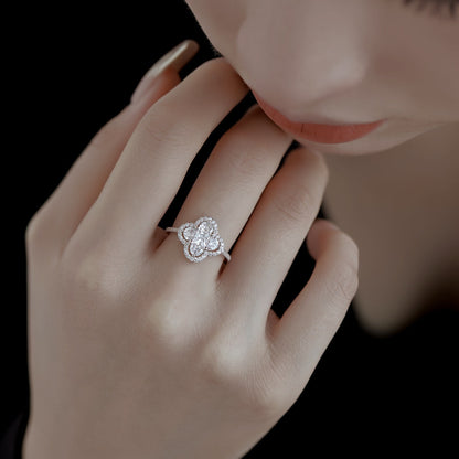 [Kincade Jewelrys]Luxurious Eternity Flower Shape Banquet Ring