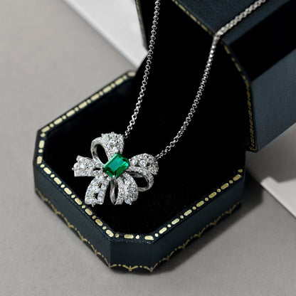 [Kincade Jewelrys]Luxurious Flower Shape Emerald Cut Necklace