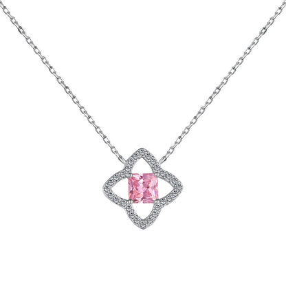 [Kincade Jewelrys]Exquisite Flower Shape Princess Cut Necklace