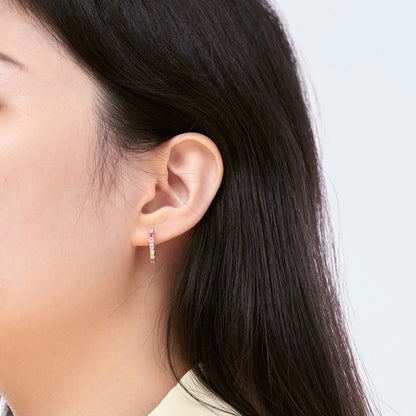 [Kincade Jewelrys]Radiant Colorful Round Cut Earrings