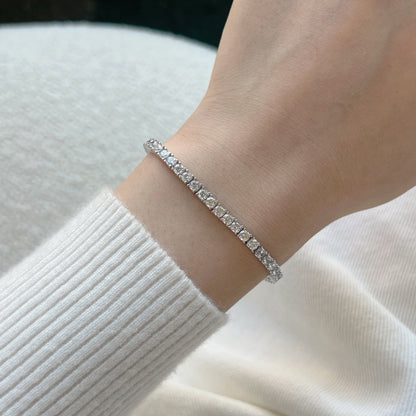 [Kincade Jewelrys]Dainty Charming Round Cut Tennis Bracelet