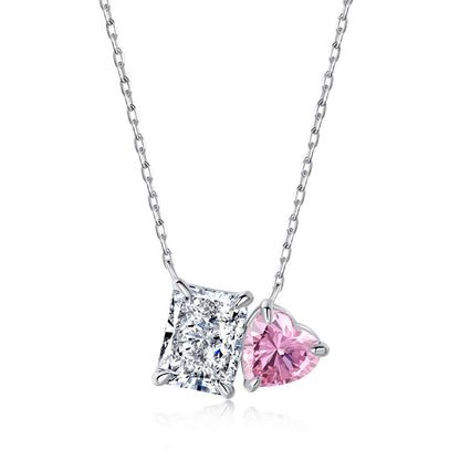 [Kincade Jewelrys]Dazzling Square & Heart Shape Necklace