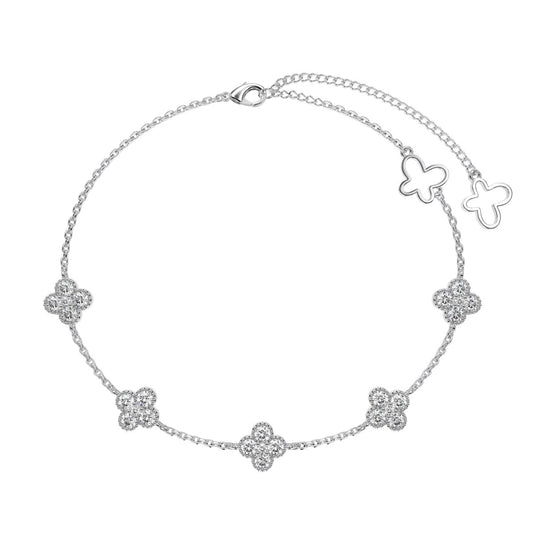 [Kincade Jewelrys]Four-Leaf Clover Hollow Butterfly Bracelet