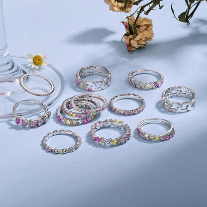 [Kincade Jewelrys]Dainty Ebullient Round Cut Daily Ring