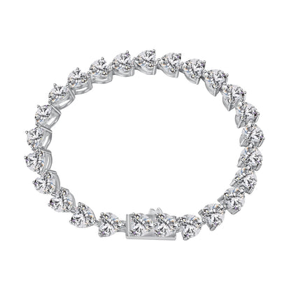 [Kincade Jewelrys]0.75 Carat Elegant Romantic Heart Shape Lover Bracelet