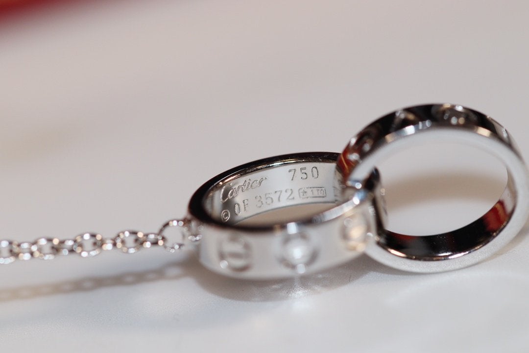 [Kincade Jewelrys]LOVE NECKLACE PINK GOLD AND SILVER