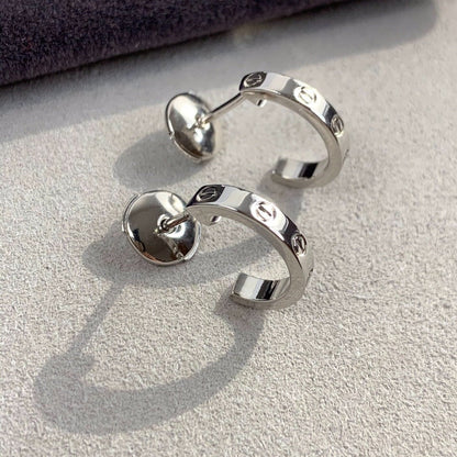 [Kincade Jewelrys]LOVE EARRINGS 2.65MM SILVER