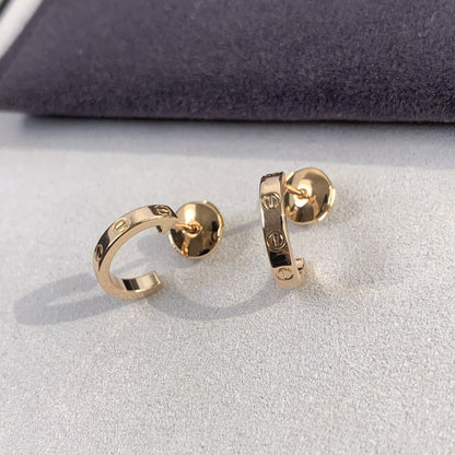 [Kincade Jewelrys]LOVE EARRINGS 2.65MM PINK GOLD
