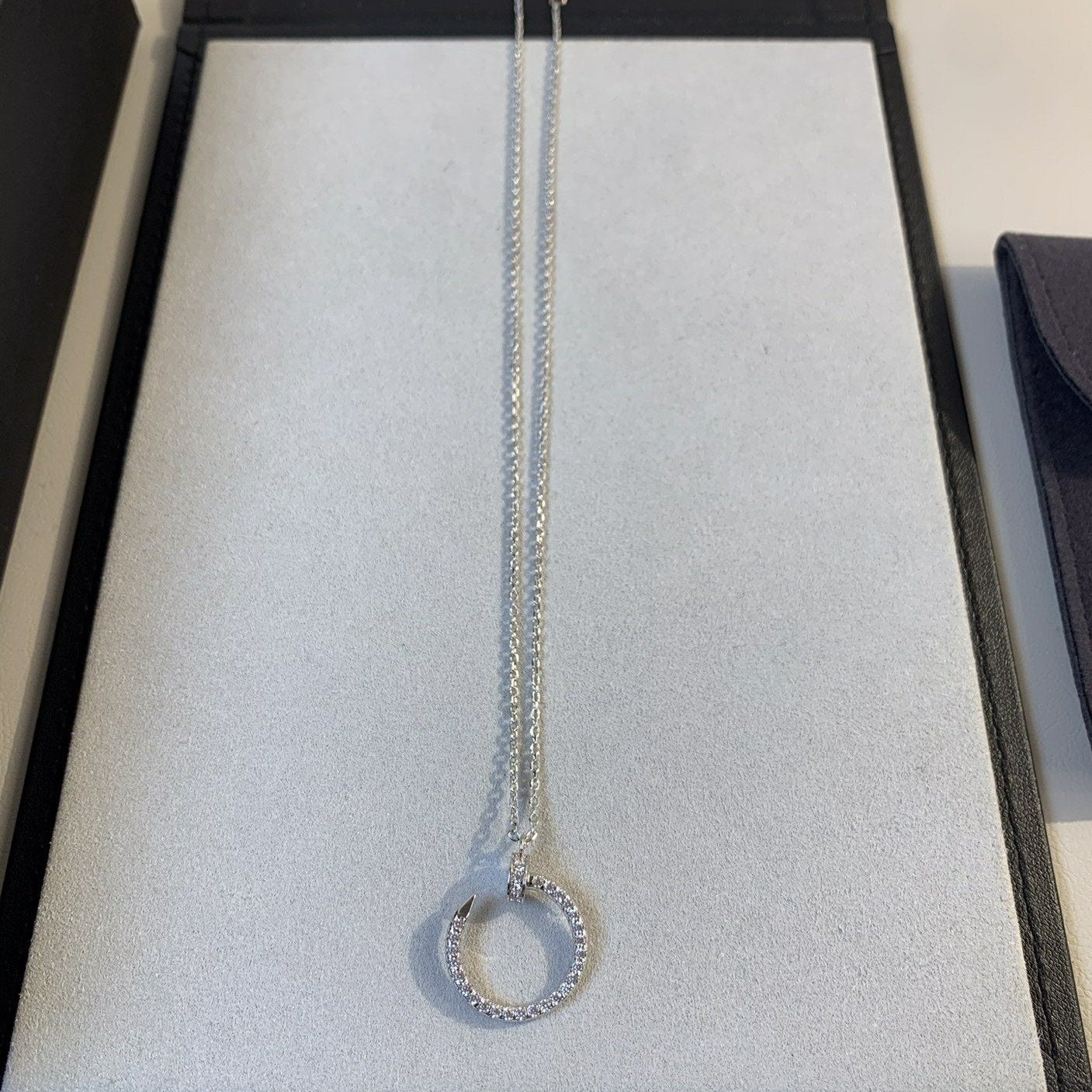 [Kincade Jewelrys]JUSTE NECKLACE SILVER DIAMONDS