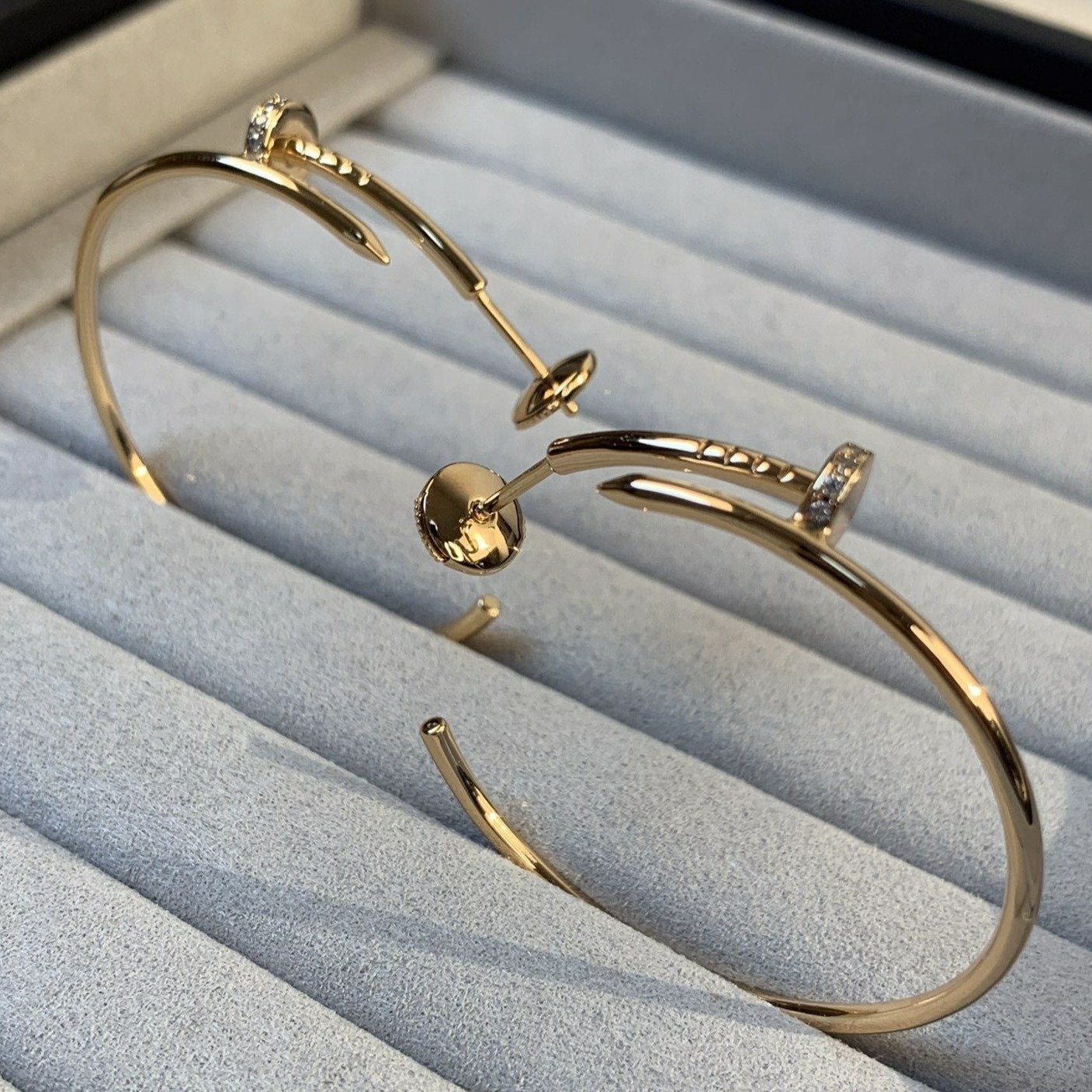 [Kincade Jewelrys]JUSTE EARRINGS GOLD DIAMONDS 1.8MM